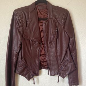 Beautiful and comfortable red leather jacket